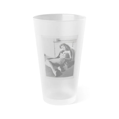 Elaine Stewart #166 - Negative Struck B&W 8x10 50's Era Full Body 1 Piece Swimsuit Cheesecake HQ Photo (Vintage Female Icon) Frosted Pint Glass 16oz-16oz-Frosted-Go Mug Yourself