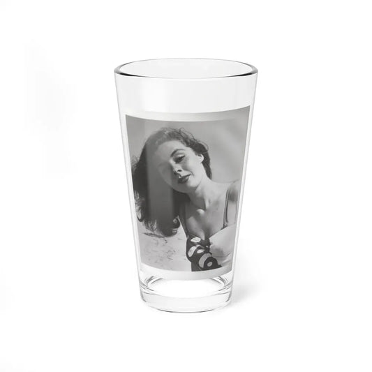 Elaine Stewart #167 - Negative Struck B&W 8x10 50's Head & Upper Body Body 1 Piece Swimsuit Cheesecake HQ Photo (Vintage Female Icon) Pint Glass 16oz 16oz - Go Mug Yourself