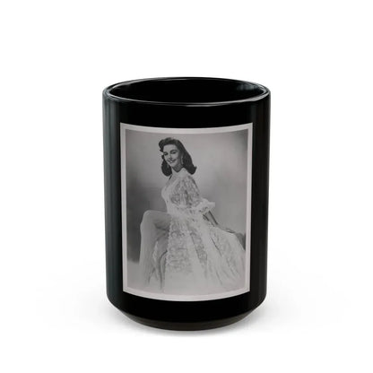 Elaine Stewart #168 - Negative Struck B&W 8x10 50's Era Full Body Glamour Dress HQ Photo (Vintage Female Icon) Black Coffee Mug 15oz - Go Mug Yourself