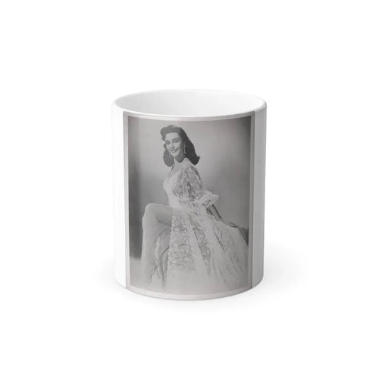 Elaine Stewart #168 - Negative Struck B&W 8x10 50's Era Full Body Glamour Dress HQ Photo (Vintage Female Icon) Color Changing Coffee Mug 11oz - Go Mug Yourself