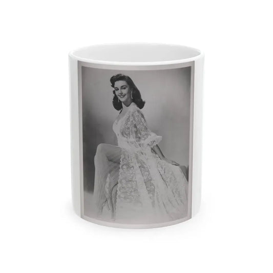 Elaine Stewart #168 - Negative Struck B&W 8x10 50's Era Full Body Glamour Dress HQ Photo (Vintage Female Icon) White Coffee Mug 11oz - Go Mug Yourself