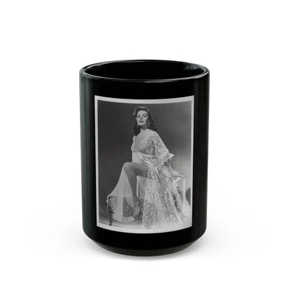 Elaine Stewart #169 - Negative Struck B&W 8x10 50's Era Full Body Glamour Dress HQ Photo (Vintage Female Icon) Black Coffee Mug 15oz - Go Mug Yourself