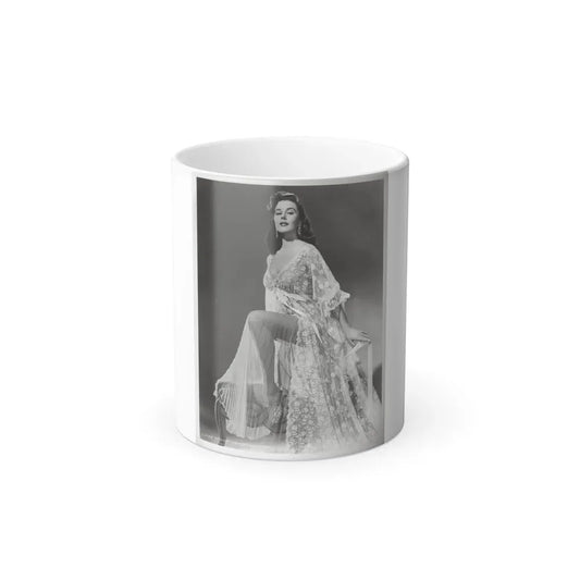 Elaine Stewart #169 - Negative Struck B&W 8x10 50's Era Full Body Glamour Dress HQ Photo (Vintage Female Icon) Color Changing Coffee Mug 11oz - Go Mug Yourself