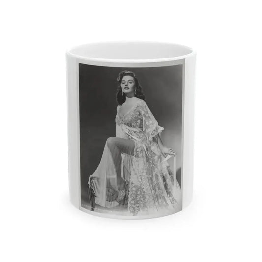 Elaine Stewart #169 - Negative Struck B&W 8x10 50's Era Full Body Glamour Dress HQ Photo (Vintage Female Icon) White Coffee Mug 11oz - Go Mug Yourself