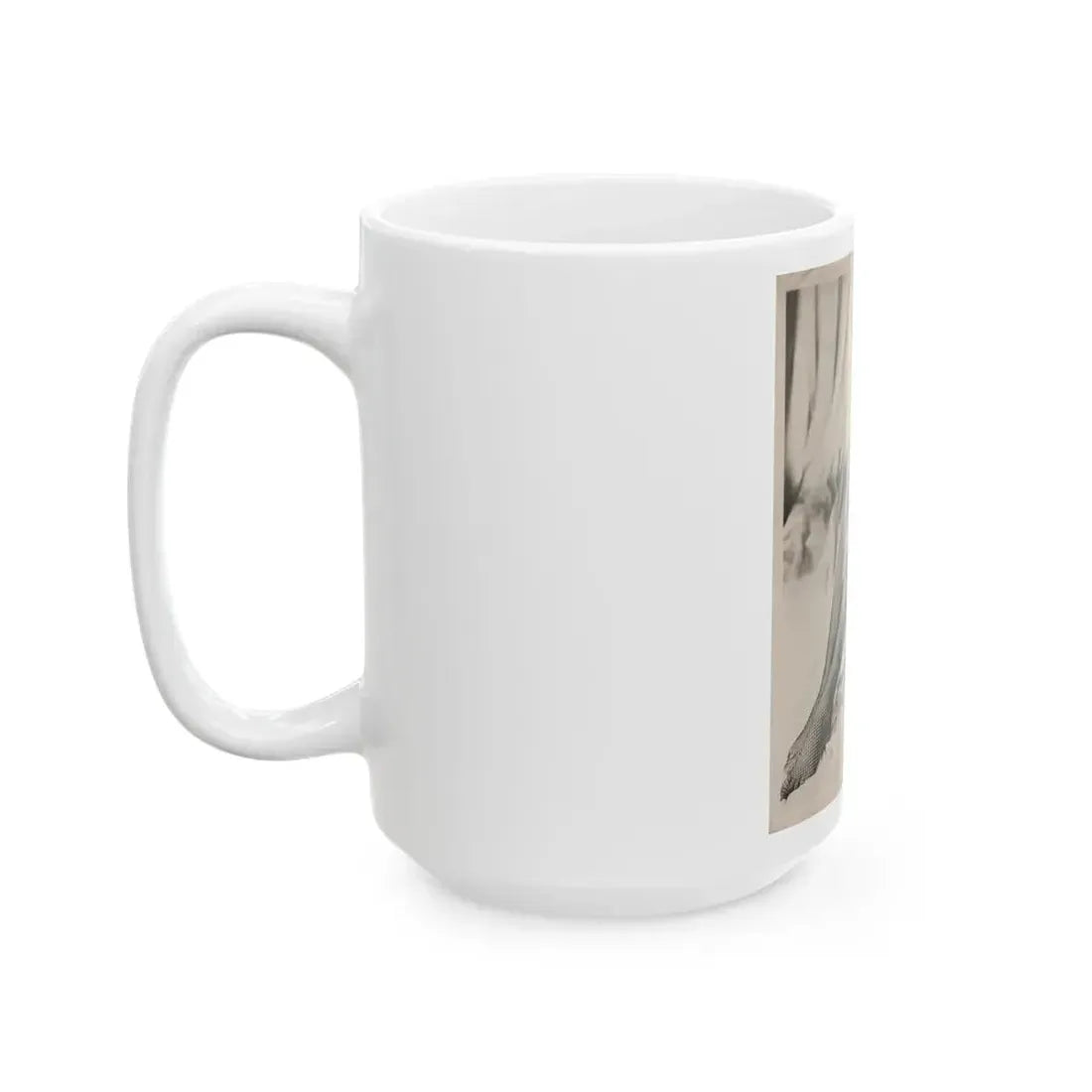 Elaine Stewart #170 - Vintage B&W 8x10 50's Era Full Body Glamour Fishnet Stockings Photo (Vintage Female Icon) White Coffee Mug - Go Mug Yourself