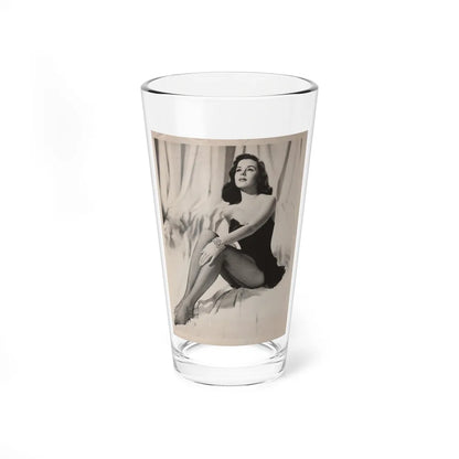 Elaine Stewart #170 - Vintage B&W 8x10 50's Era Full Body Glamour Fishnet Stockings Photo (Vintage Female Icon) Pint Glass 16oz-16oz-Go Mug Yourself