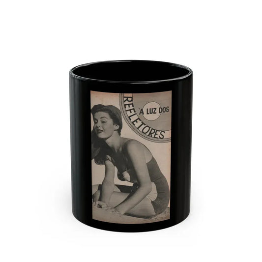 Elaine Stewart #171 - Pages 1 of 5 with, 1 Full Page B&W Photo from Aconteceu MARCO DE 1955 Brazilian Digest Mag. (Vintage Female Icon) Black Coffee Mug 11oz - Go Mug Yourself