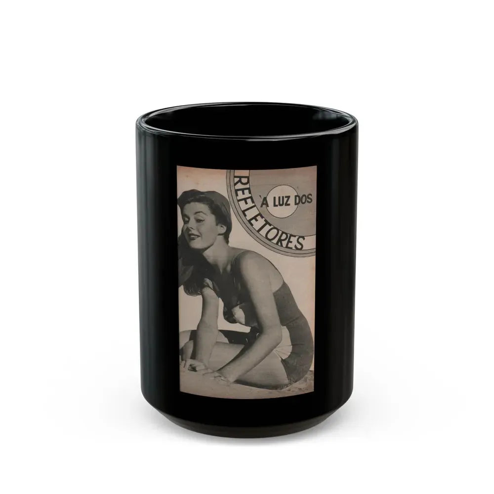 Elaine Stewart #171 - Pages 1 of 5 with, 1 Full Page B&W Photo from Aconteceu MARCO DE 1955 Brazilian Digest Mag. (Vintage Female Icon) Black Coffee Mug 15oz - Go Mug Yourself