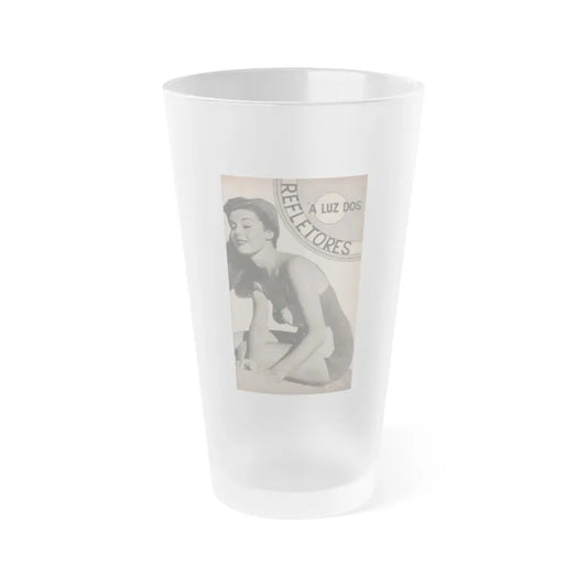 Elaine Stewart #171 - Pages 1 of 5 with, 1 Full Page B&W Photo from Aconteceu MARCO DE 1955 Brazilian Digest Mag. (Vintage Female Icon) Frosted Pint Glass 16oz 16oz Frosted - Go Mug Yourself