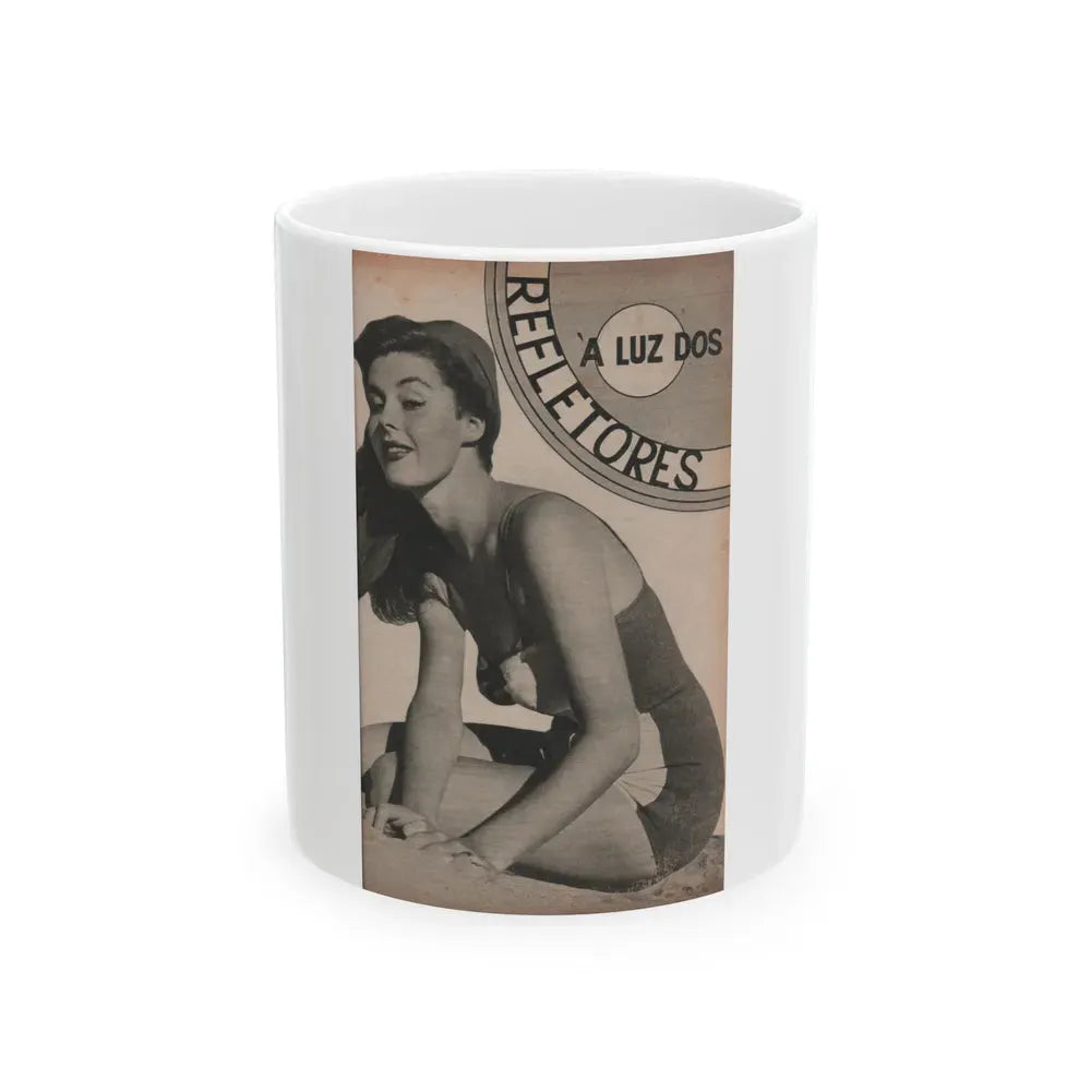 Elaine Stewart #171 - Pages 1 of 5 with, 1 Full Page B&W Photo from Aconteceu MARCO DE 1955 Brazilian Digest Mag. (Vintage Female Icon) White Coffee Mug 11oz - Go Mug Yourself