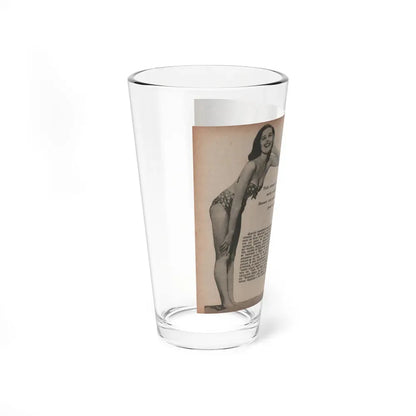 Elaine Stewart #172 - Pages 2 & 3 of 5 with, 3 Page B&W Photos & Captions from Aconteceu MARCO DE 1955 Brazilian Digest Mag. (Vintage Female Icon) Pint Glass 16oz - Go Mug Yourself