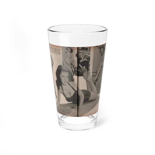 Elaine Stewart #173 - Pages 4 & 5 of 5 with, B&W Centerfold, 3 B&W Pics & Caption from Aconteceu MARCO DE 1955 Brazilian Digest Mag. (Vintage Female Icon) Pint Glass 16oz 16oz - Go Mug Yourself