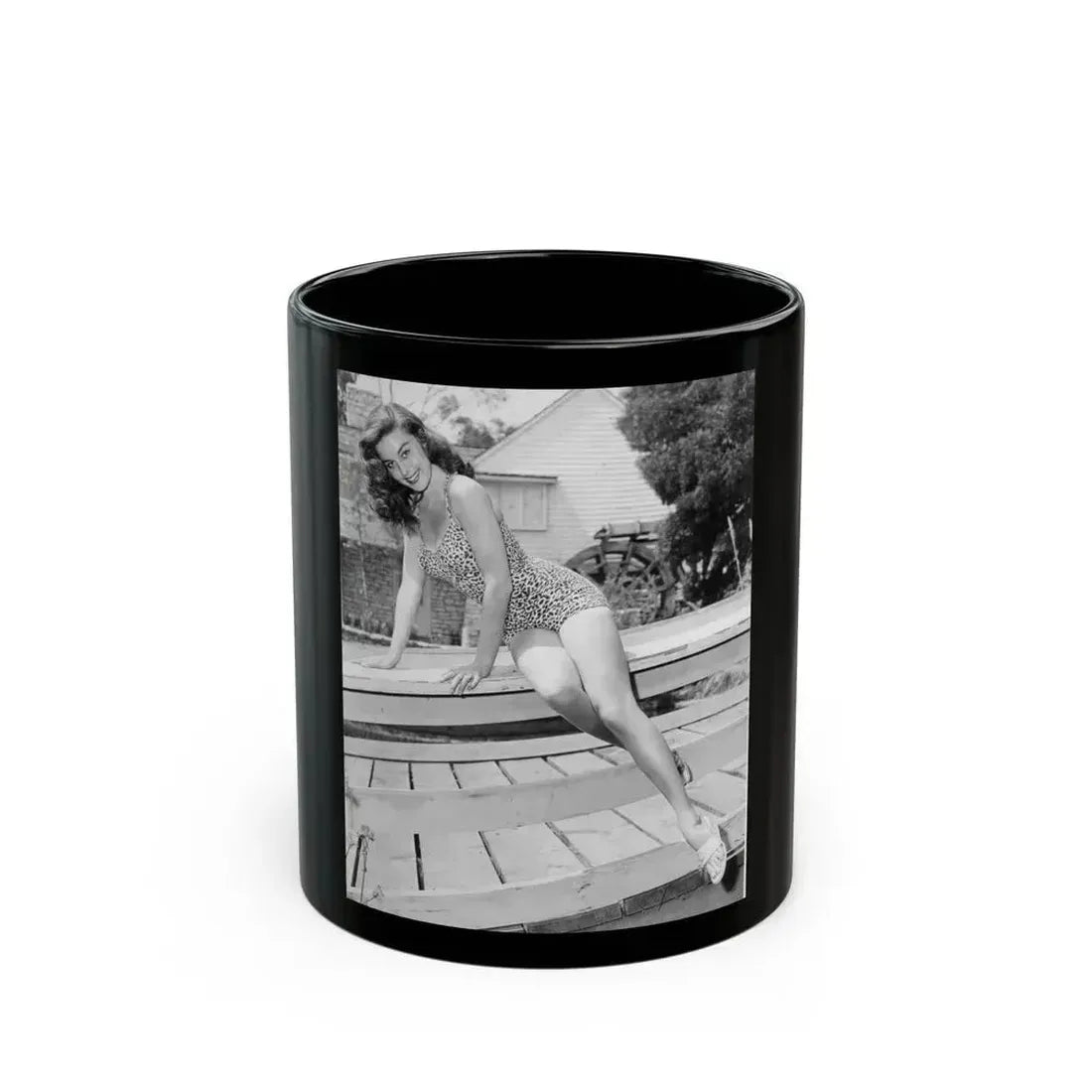 Elaine Stewart #177 (Vintage Female Icon) Black Coffee Mug 11oz - Go Mug Yourself