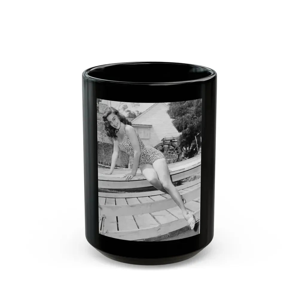 Elaine Stewart #177 (Vintage Female Icon) Black Coffee Mug 15oz - Go Mug Yourself
