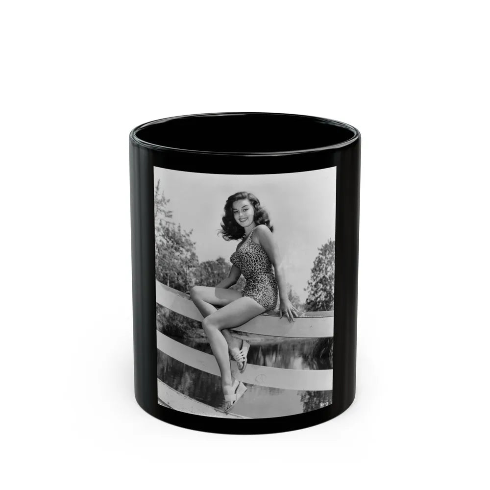 Elaine Stewart #178 (Vintage Female Icon) Black Coffee Mug-11oz-Go Mug Yourself