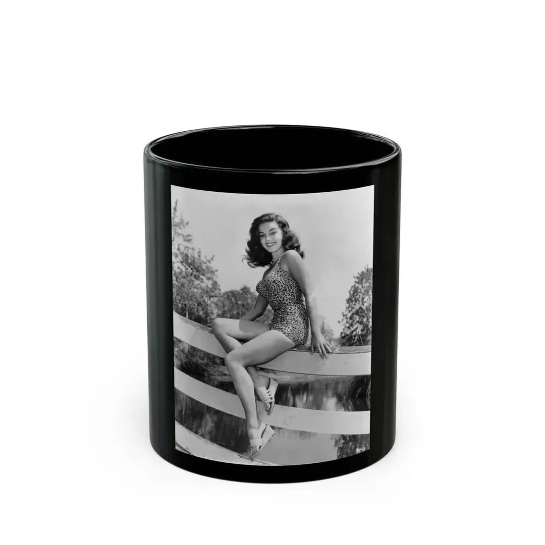 Elaine Stewart #178 (Vintage Female Icon) Black Coffee Mug 11oz - Go Mug Yourself