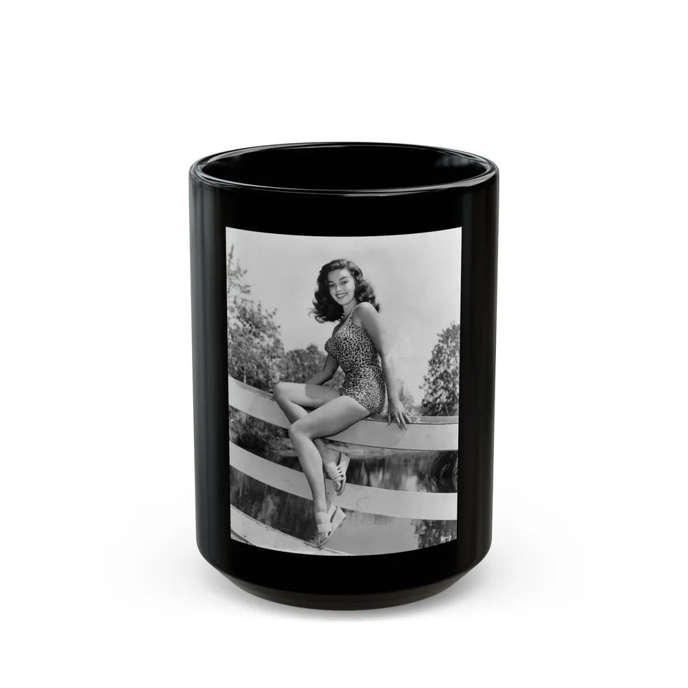 Elaine Stewart #178 (Vintage Female Icon) Black Coffee Mug-15oz-Go Mug Yourself