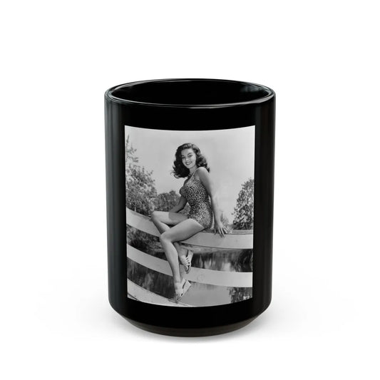 Elaine Stewart #178 (Vintage Female Icon) Black Coffee Mug-15oz-Go Mug Yourself