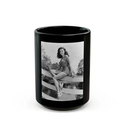 Elaine Stewart #178 (Vintage Female Icon) Black Coffee Mug 15oz - Go Mug Yourself