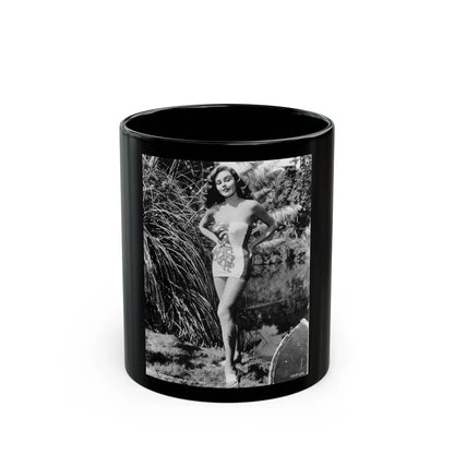 Elaine Stewart #179 (Vintage Female Icon) Black Coffee Mug-11oz-Go Mug Yourself