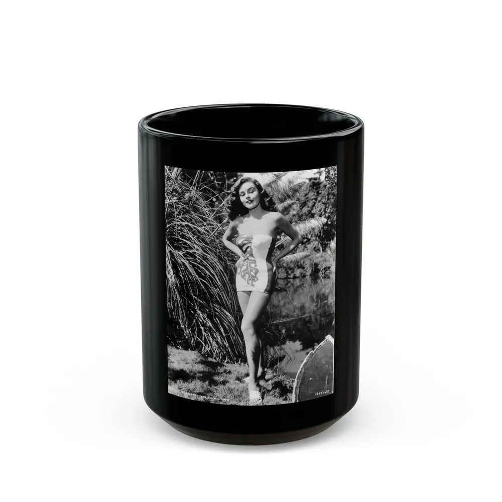 Elaine Stewart #179 (Vintage Female Icon) Black Coffee Mug-15oz-Go Mug Yourself