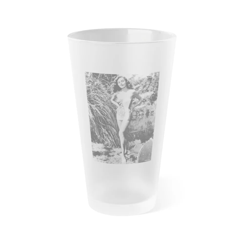 Elaine Stewart #179 (Vintage Female Icon) Frosted Pint Glass 16oz-16oz-Frosted-Go Mug Yourself