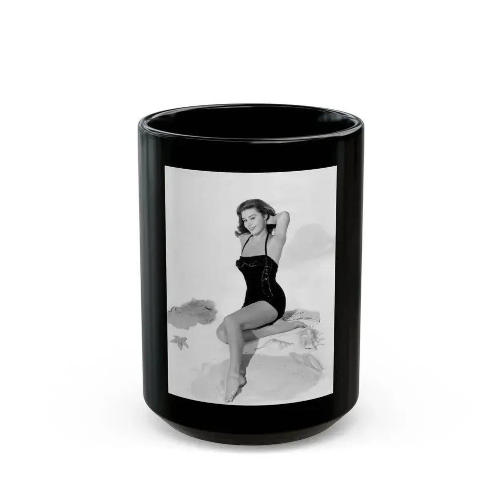 Elaine Stewart #23 1 (Vintage Female Icon) Black Coffee Mug 15oz - Go Mug Yourself