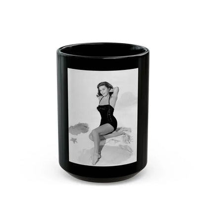 Elaine Stewart #23 1 (Vintage Female Icon) Black Coffee Mug 15oz - Go Mug Yourself