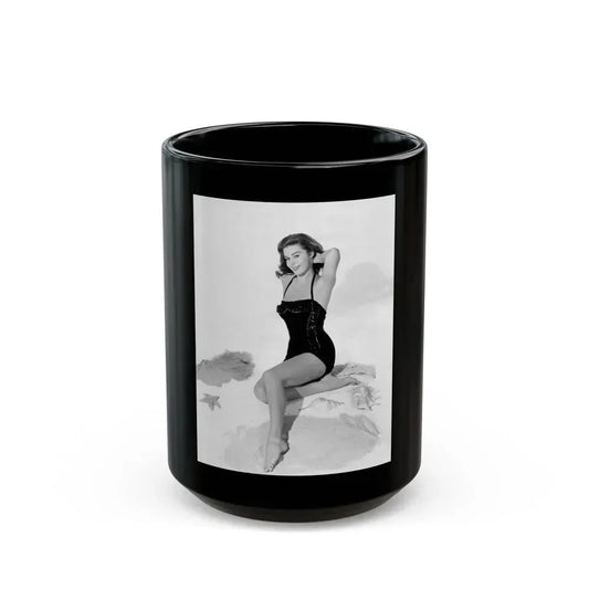 Elaine Stewart #23 1 (Vintage Female Icon) Black Coffee Mug 15oz - Go Mug Yourself