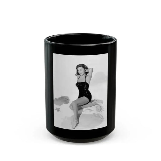 Elaine Stewart #23 1 (Vintage Female Icon) Black Coffee Mug 15oz - Go Mug Yourself