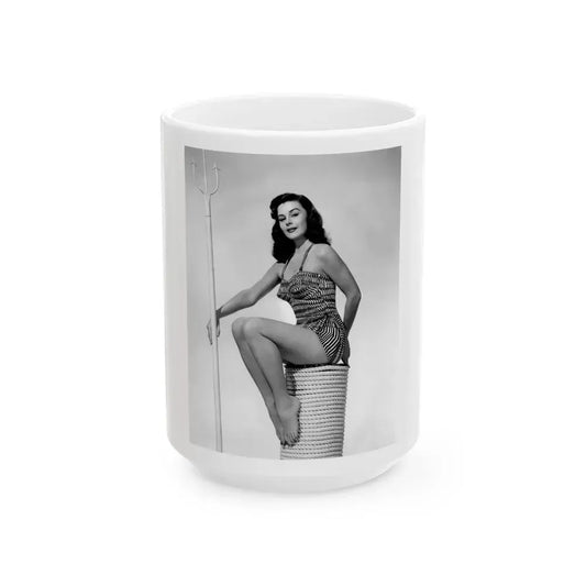 Elaine Stewart #32 (Vintage Female Icon) White Coffee Mug 15oz - Go Mug Yourself