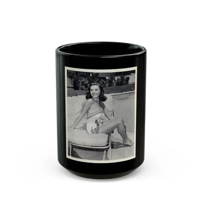Elaine Stewart #73 (Vintage Female Icon) Black Coffee Mug 15oz - Go Mug Yourself