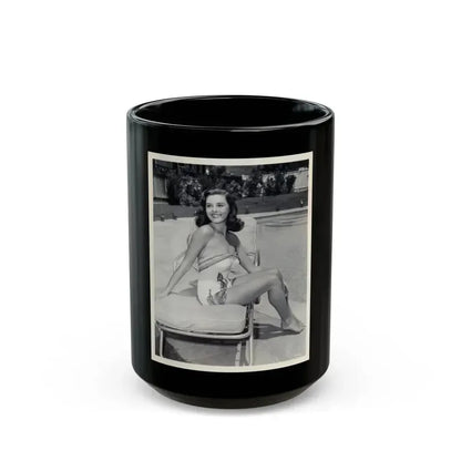 Elaine Stewart #73 (Vintage Female Icon) Black Coffee Mug 15oz - Go Mug Yourself