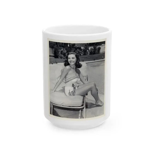 Elaine Stewart #73 (Vintage Female Icon) White Coffee Mug 15oz - Go Mug Yourself