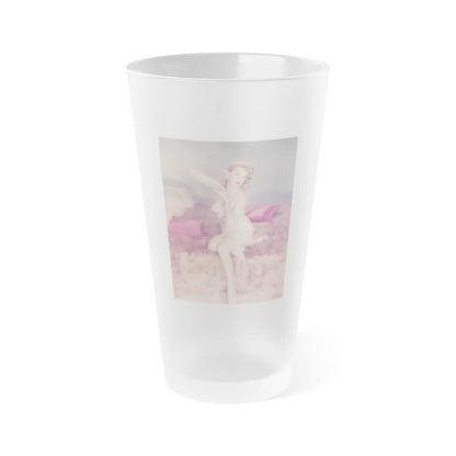 Elaine Stewart #78 (Vintage Female Icon) Frosted Pint Glass 16oz-16oz-Frosted-Go Mug Yourself