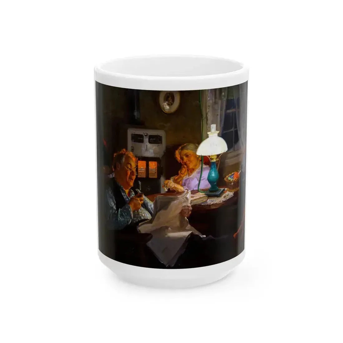 Elderly Couple - White Coffee Mug 15oz - Go Mug Yourself