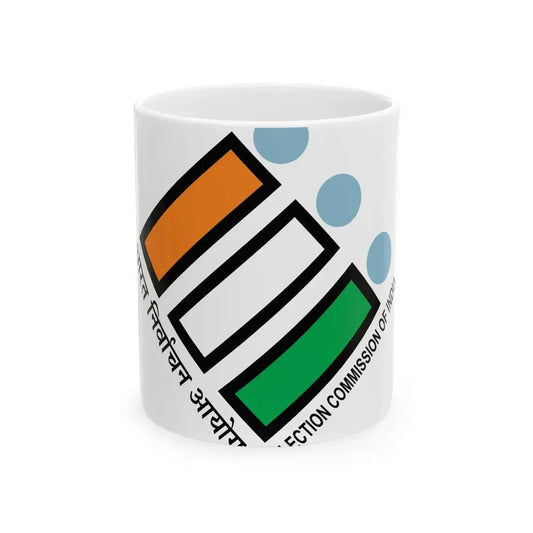 Election Commission of India Logo (India) White Coffee Mug 11oz - Go Mug Yourself