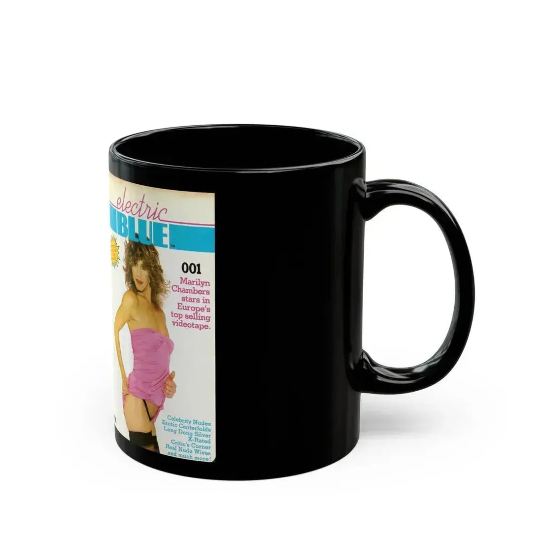 ELECTRIC BLUE (VHS COVER) - Black Coffee Mug - Go Mug Yourself