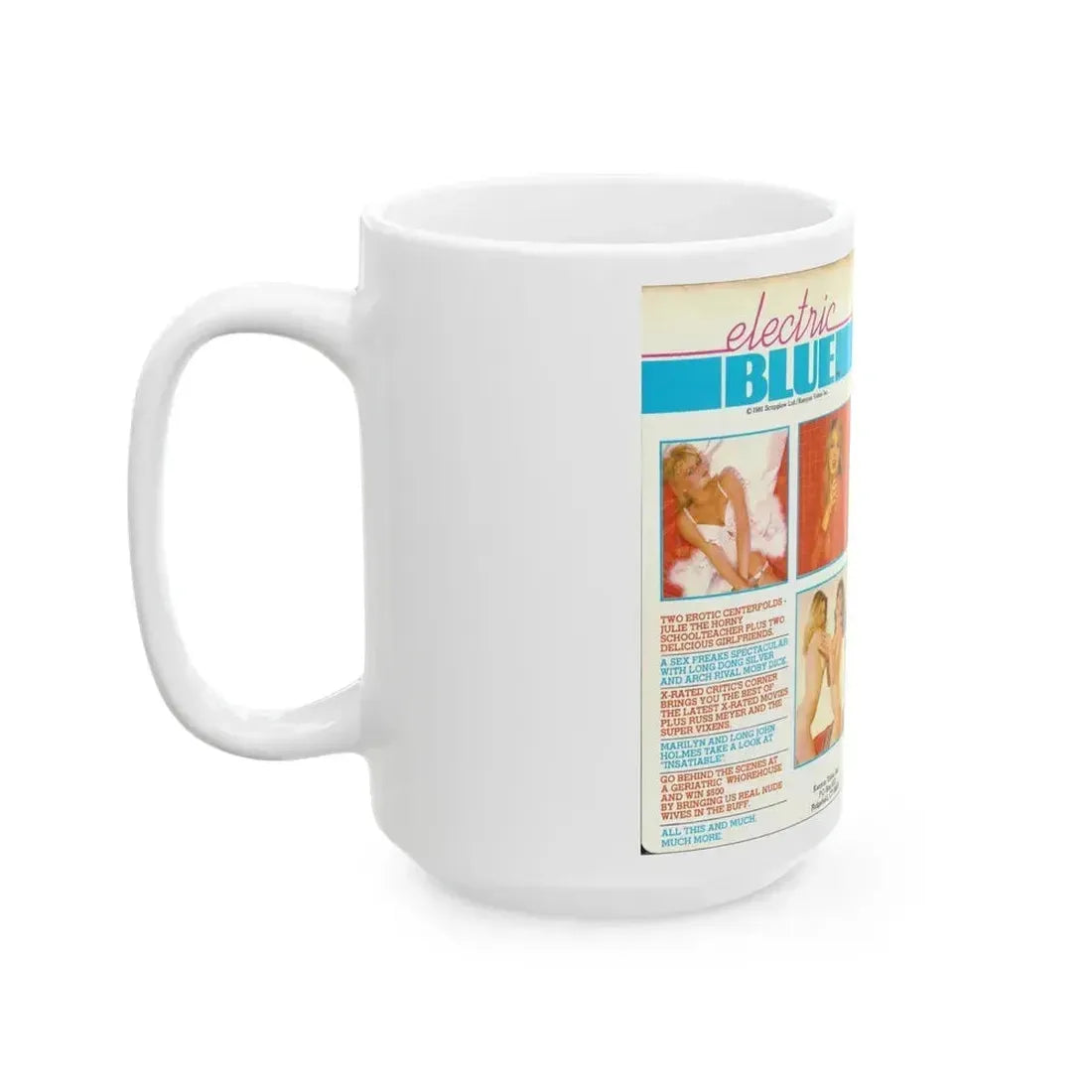 ELECTRIC BLUE (VHS COVER) - White Coffee Mug - Go Mug Yourself