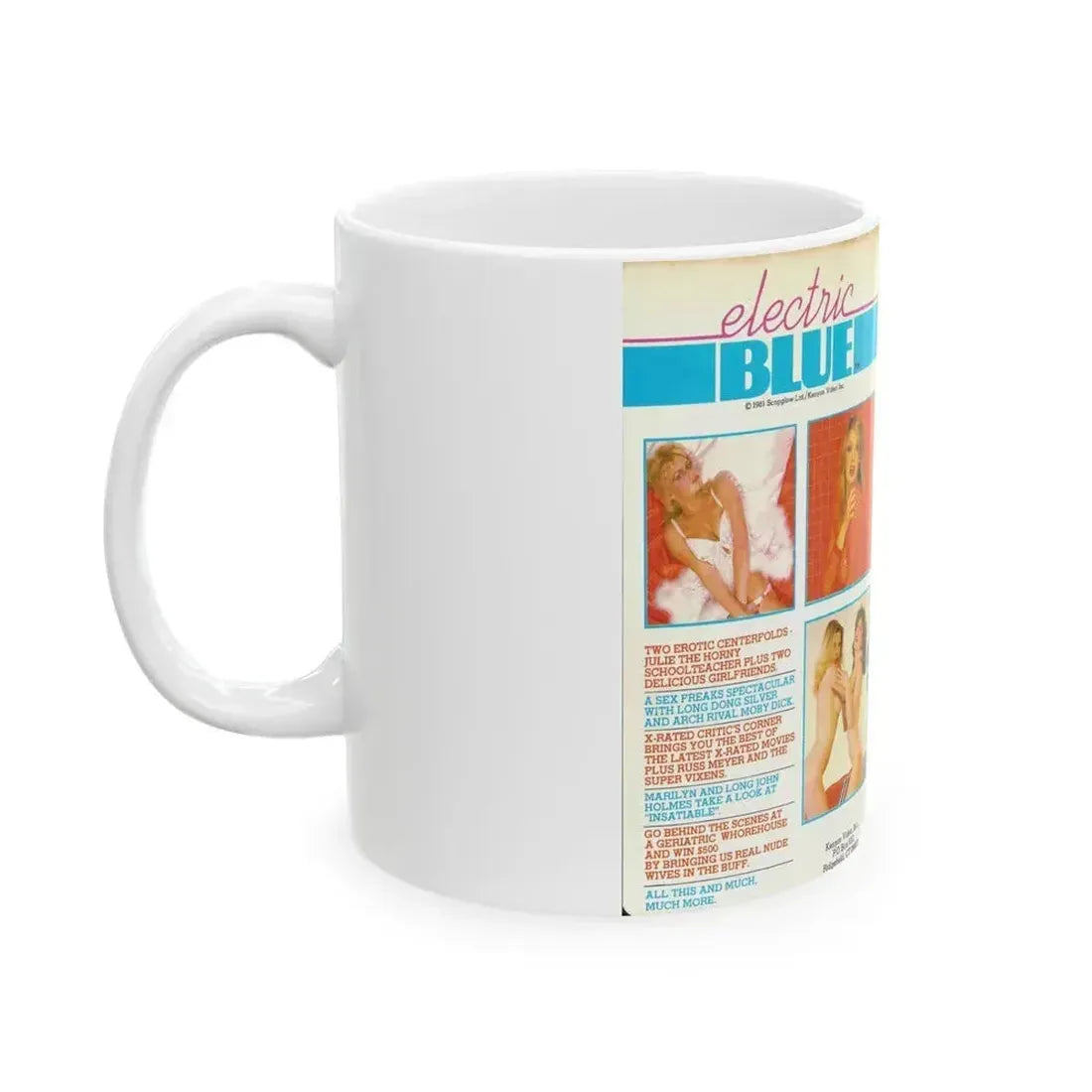 ELECTRIC BLUE (VHS COVER) - White Coffee Mug - Go Mug Yourself