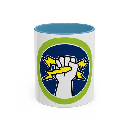 Electricity (Boy Scout Merit Badge) Accent Coffee Mug 11oz Light Blue - Go Mug Yourself