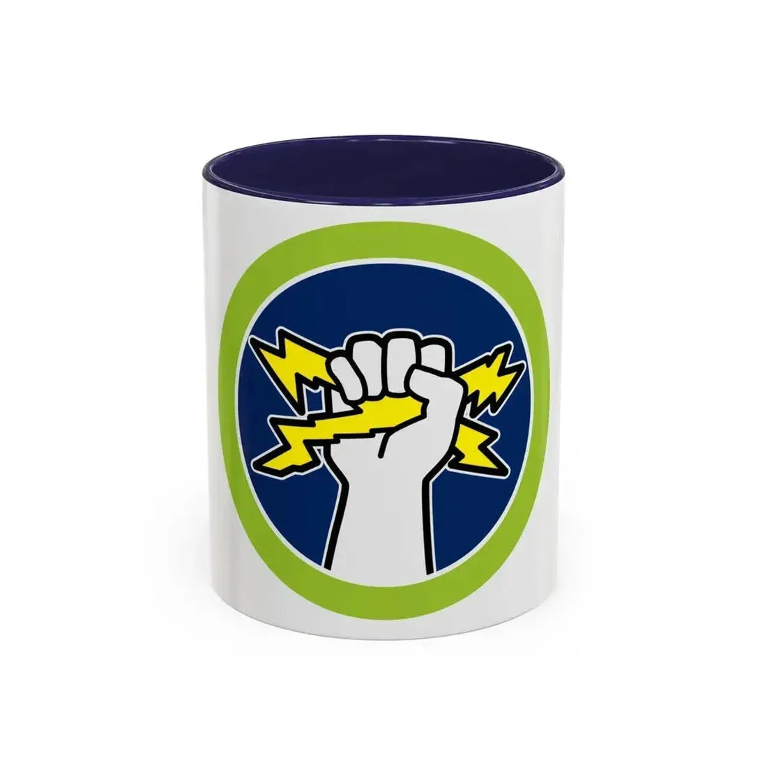 Electricity (Boy Scout Merit Badge) Accent Coffee Mug 11oz Navy - Go Mug Yourself