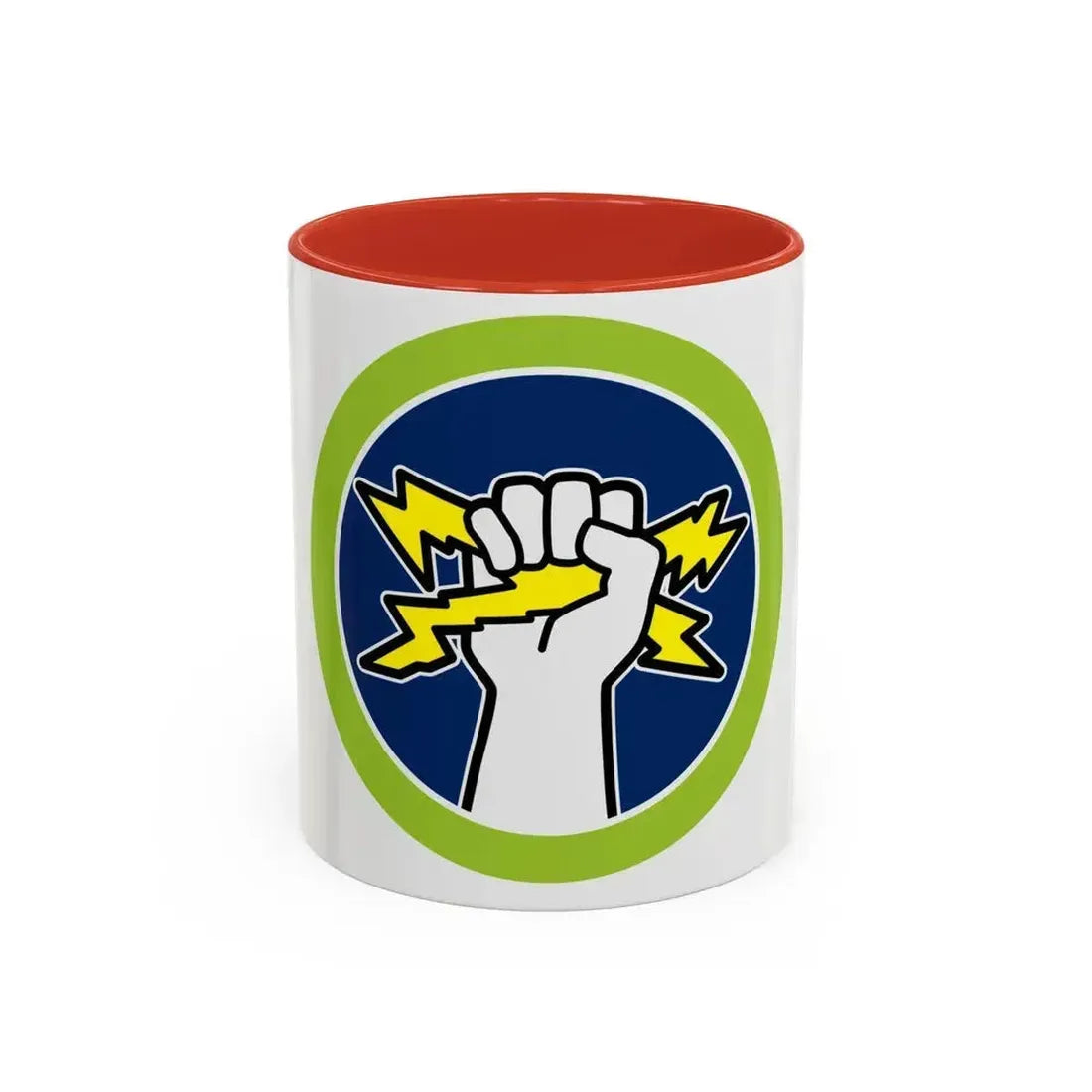Electricity (Boy Scout Merit Badge) Accent Coffee Mug 11oz Red - Go Mug Yourself