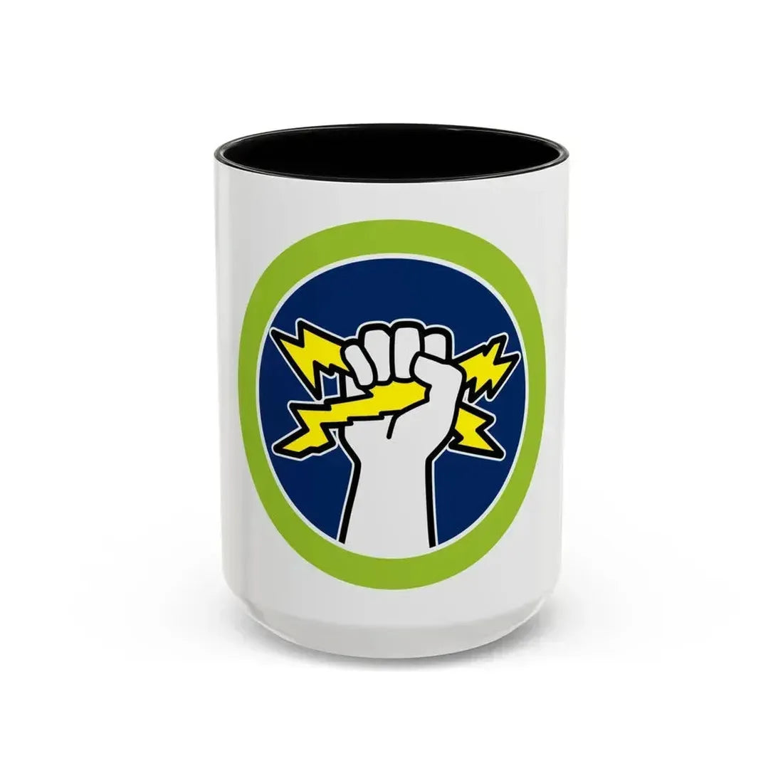 Electricity (Boy Scout Merit Badge) Accent Coffee Mug 15oz Black - Go Mug Yourself