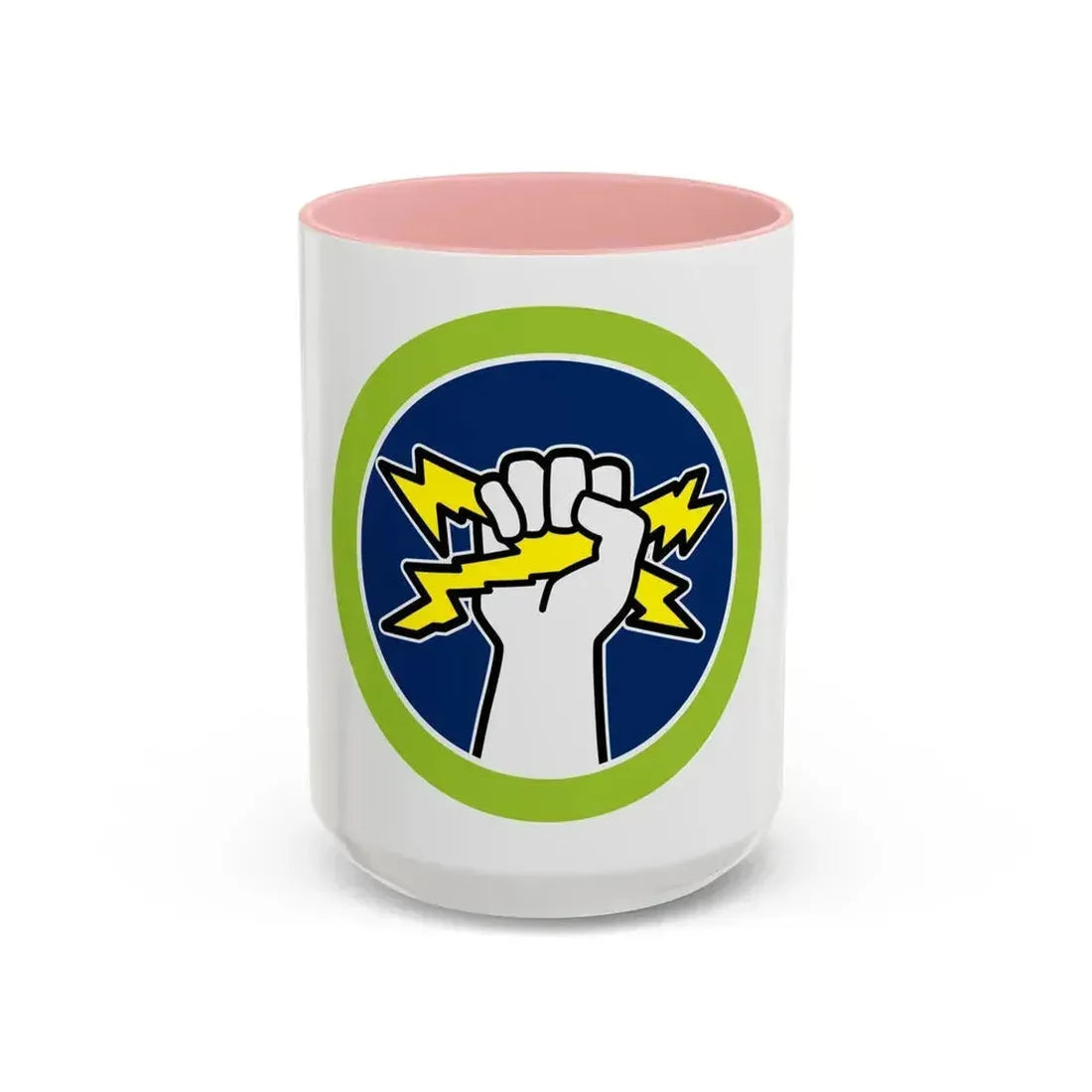 Electricity (Boy Scout Merit Badge) Accent Coffee Mug 15oz Pink - Go Mug Yourself