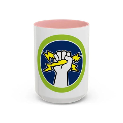 Electricity (Boy Scout Merit Badge) Accent Coffee Mug 15oz Pink - Go Mug Yourself