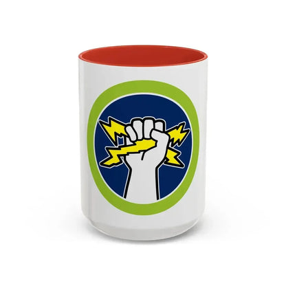 Electricity (Boy Scout Merit Badge) Accent Coffee Mug 15oz Red - Go Mug Yourself