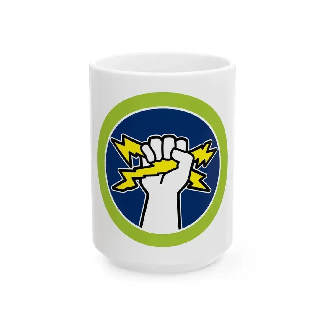 Electricity (Boy Scout Merit Badge) White Coffee Mug 15oz - Go Mug Yourself