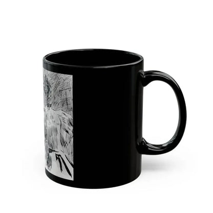 Elegant interior with man and woman - Black Coffee Mug - Go Mug Yourself
