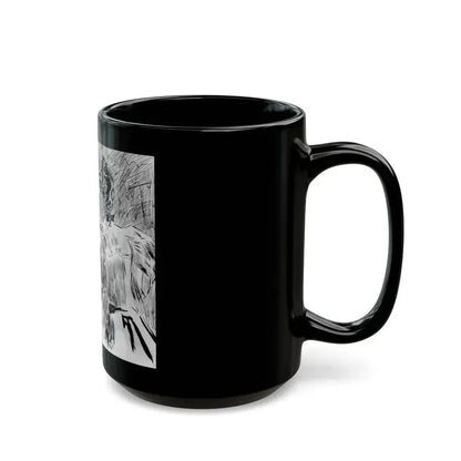 Elegant interior with man and woman - Black Coffee Mug - Go Mug Yourself